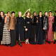 Linda Spierings, Marpessa Hennink, Imaan Hammam, Farida Khelfa, Marie Sophie Wilson, Stephanie Seymour, Naomi Campbell, Veronica Webb, Mariacarla Boscono, Nadege du Bospertus and Dilone at the Fashion Awards 2017 in partnership with Swarovski at Royal Albert Hall on Dec. 4, 2017, in London (Jeff Spicer/Getty Images)